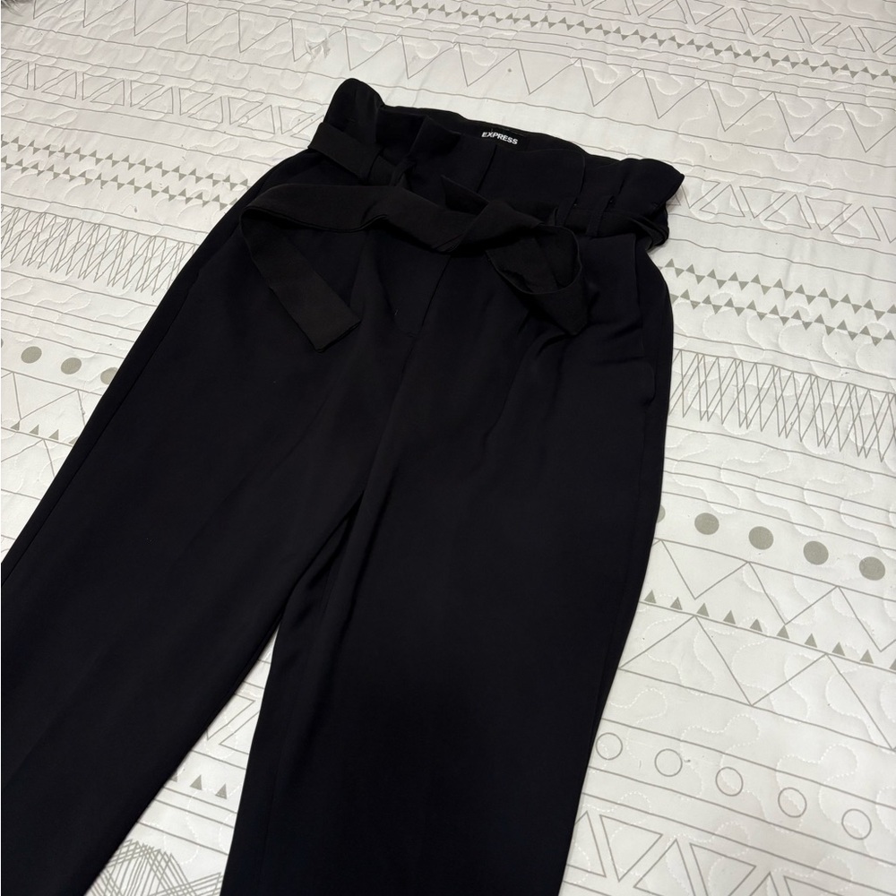 Express Black Tie-Waist Pants